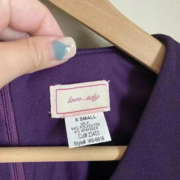 Love . . . Ady Purple Sheath Dress Size X-Small - Picture 3 of 10